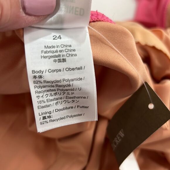 J.Crew Pink one piece Swimsuit NWT size 24 - Picture 14 of 16